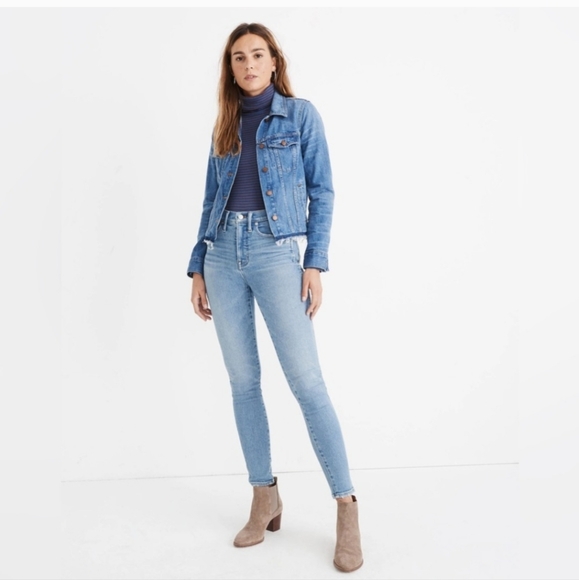 Madewell Denim - Madewell 10" High-rise Skinny Light Blue Jeans